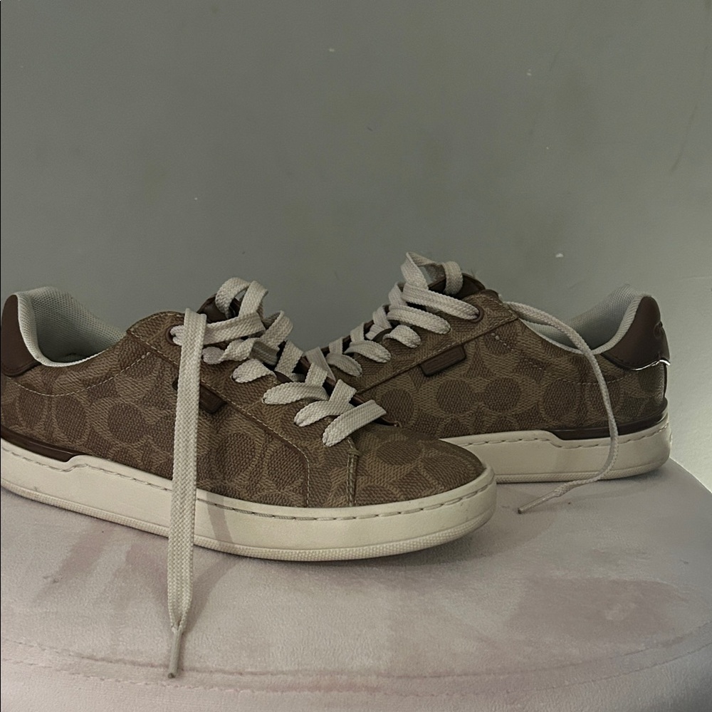 Coach Brown and White Sneakers